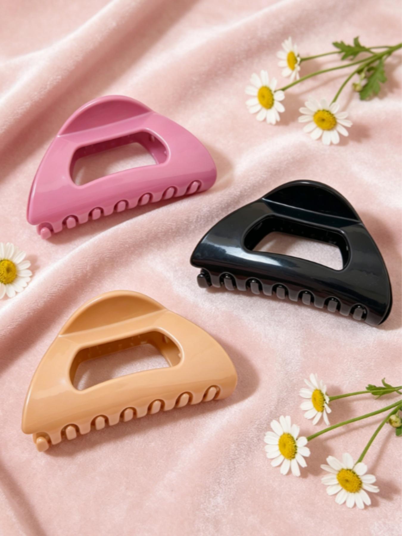3PCS Soft Silicone Hair Claw, Anti-Drop Unbreakable Hair Clip, Square Hair Claw Clips for Women, Flexible Clawclip for Thick Hair, Lightweight Large Clip, soft hairpins, suitable for various occasions, 2026 New Design Hair Accessories, Hijab Hair Clip