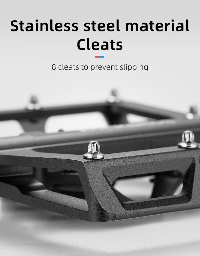 ROCKBROS MTB Mountain Bike Pedals Compatible with SPD Mountain Bike Dual Function Sealed Clipless Aluminum Bicycle Flat Platform 9/16" Pedals with Cleats for Road, MTB, Mountain Bikes