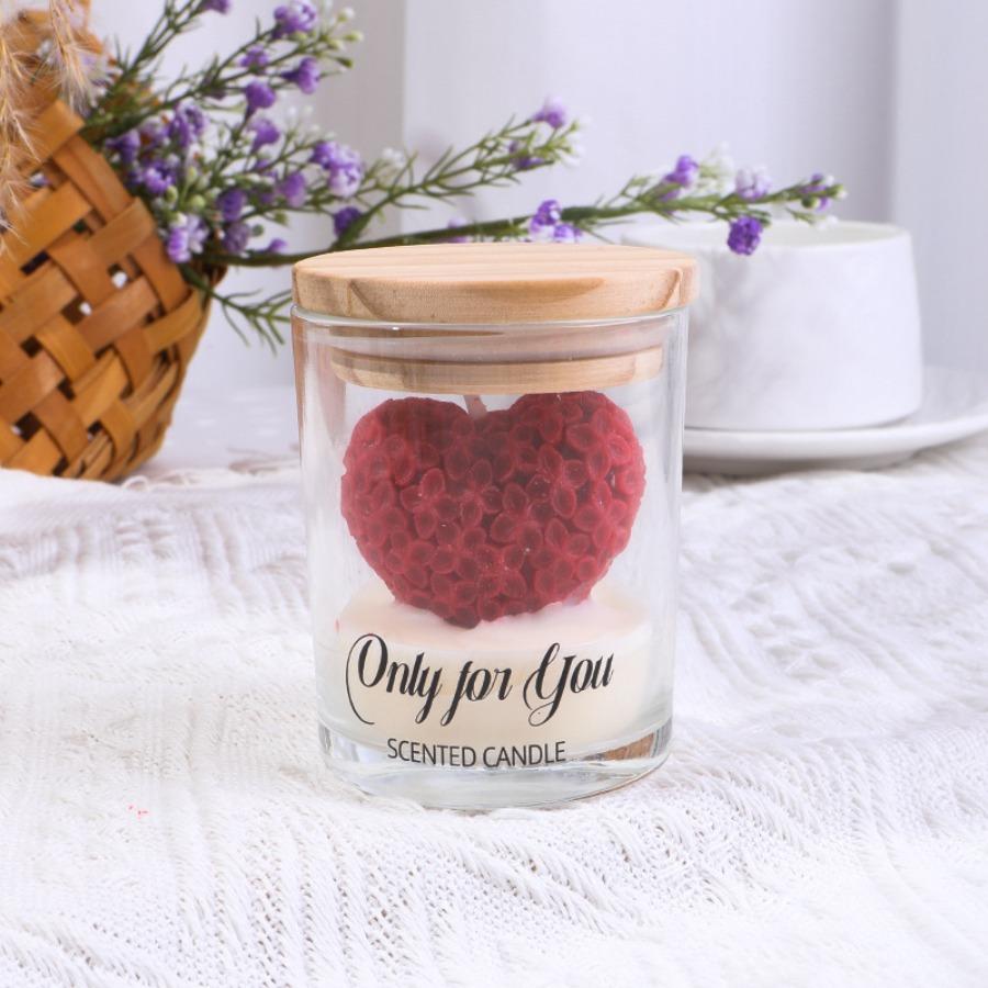 1Pcs Rose Love Aromatherapy Candle Cup, Valentine's Day Mother Plot Birthday Companion Gift Aromatherapy Candles