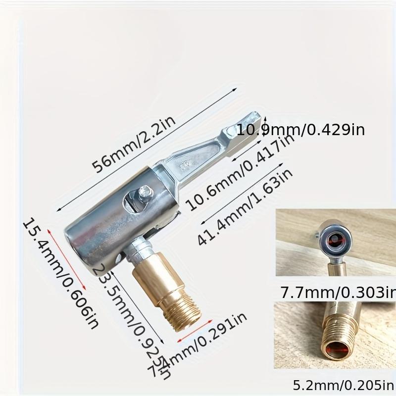 Portable Inflatable Pump for Car Tire Air Chuck Compressor Tire Inflator Tire Chuck with Barb Connector for Hose Repair