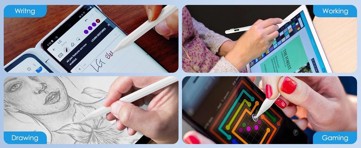 Digital Screen Capacitive Pen, Touchscreen Pen, Universal Touch Stylus for Android iOS Windows, Compatible with iPad Apple Huawei Xiaomi Tablets