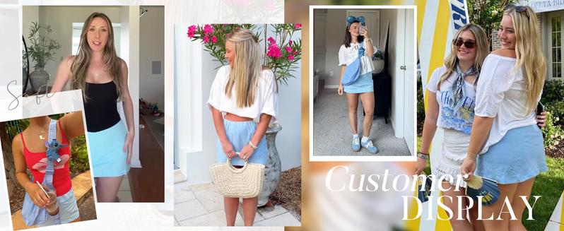 Molitree Womens Cotton Linen Skorts Casual Cute A-Line Mini Skirts with Ruffle Inner Waistband Athletic Shorts Activewear