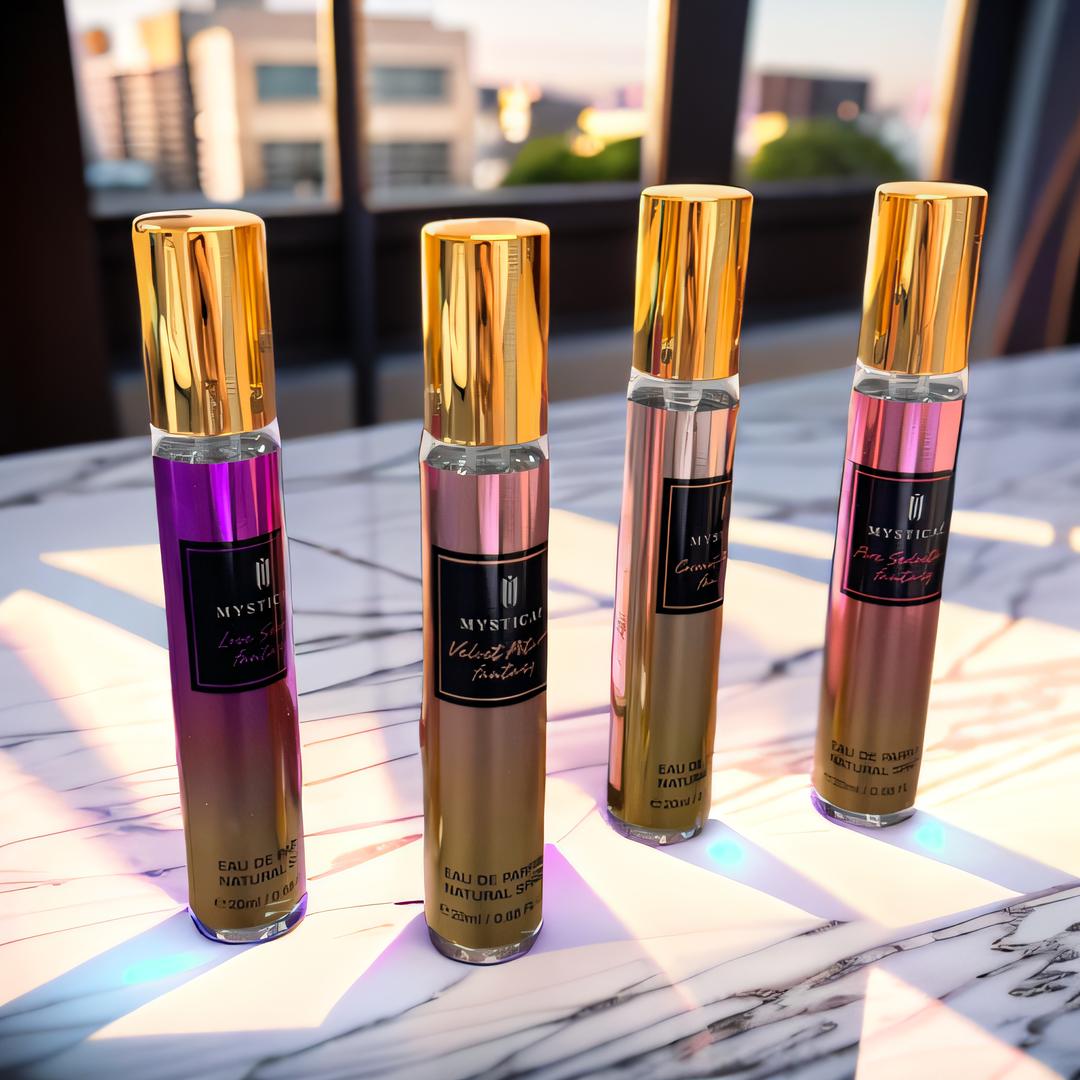 Perfume Collection Long-lasting Floral Fragrance for Dating Party Bar Perfume Thanksgiving Christmas Valentine's Day Gift Rose Scent Glam Style 20ml*4