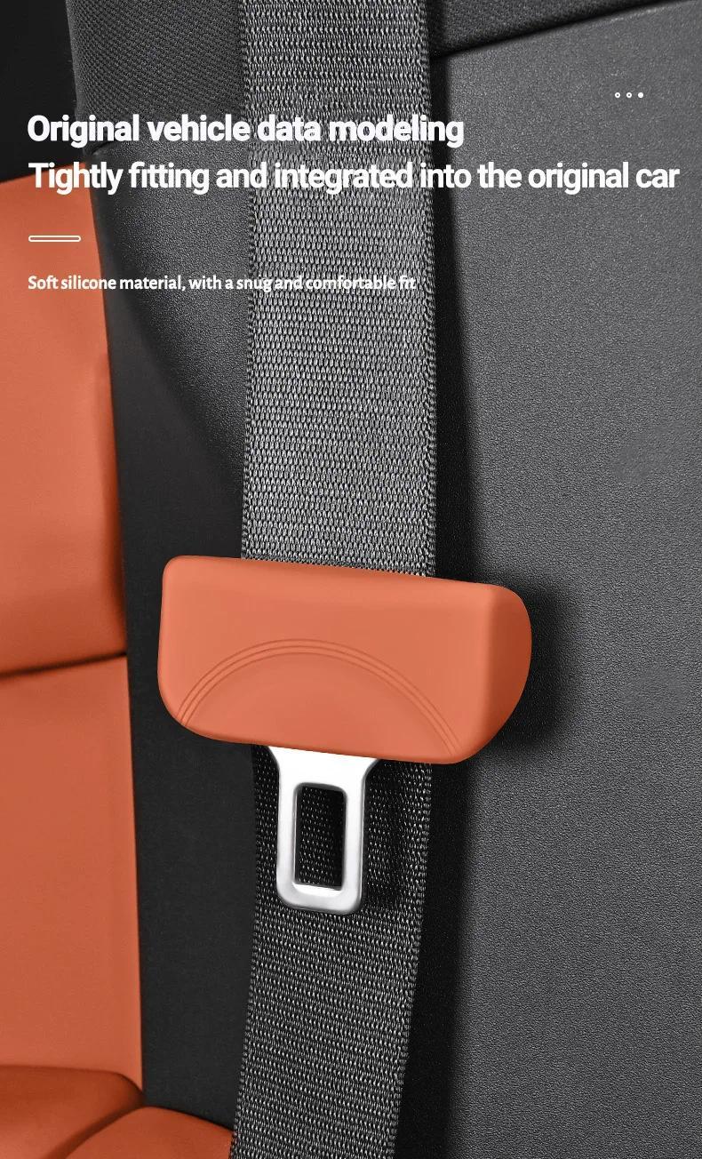 Universal Car Seat Belt Socket Protective Cover Silicone Car Safety Seat Belt Anti-Scratch Cover Button protective case