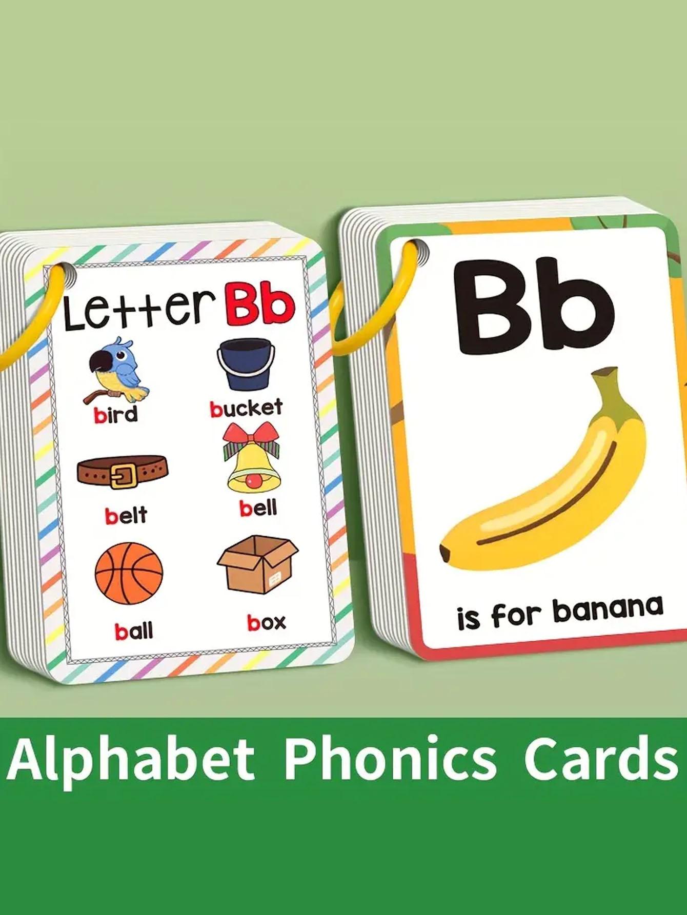 27 Mini Letter Sound Flashcards, Colorful Alphabet Cards, Vocabulary Flashcards for Teens, Educational Toy, Classroom and Home Learning, Perfect Gift