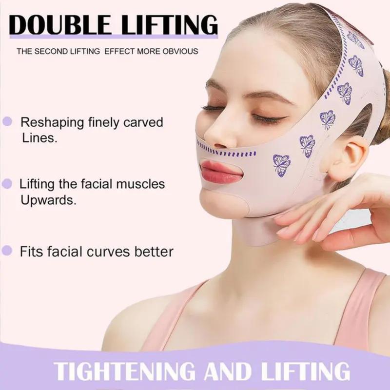 V Line Face Lifting Strap for Double Chin Reduction, Adjustable Sculpting Mask Band, Skincare Tool for Jawline Contouring for Men and Women.