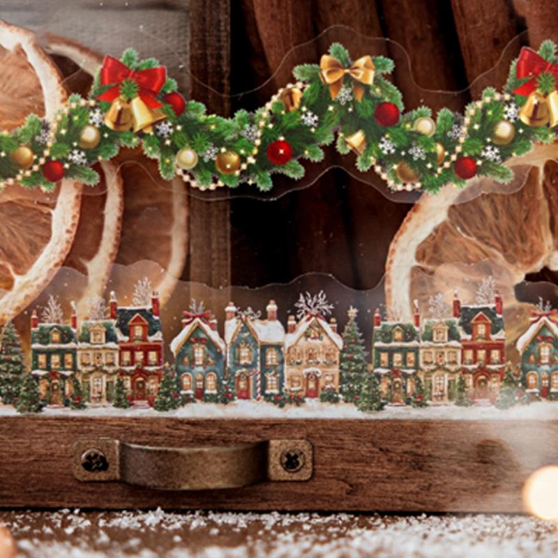 20pcs Christmas Series Pet Sticker Pack, Creative DIY Journal Collage, Phone Case Decoration, Diary Calendar Greeting Card Decor