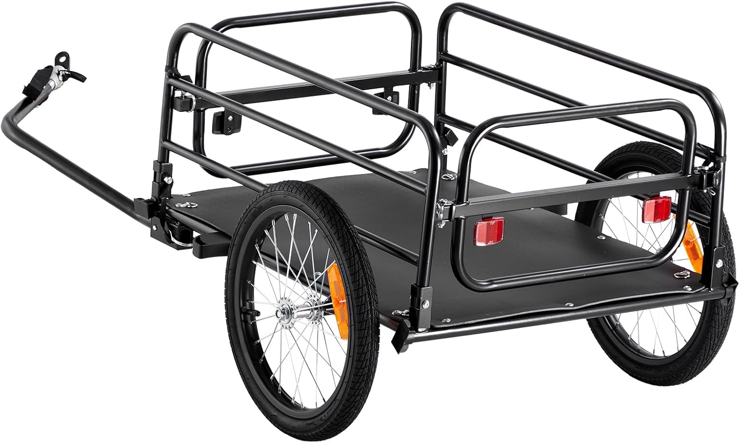 Heavy-Duty Bike Cargo Trailer with Metal Frame, 88/100/160 lbs Load Capacity, Cargo Hauling Bicycle Wagon Cart, Compact Fold for Storage, Universal Hitch Fits Most Bikes