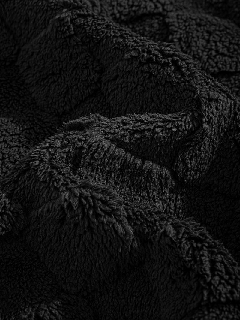 Men's Fall Winter Casual Sportswear Set, Sweatsuit Matching Set, Fleece Jacquard Plaid Hoodie and Sweatpants, Men's 2-Piece, Comfortable and Stylish