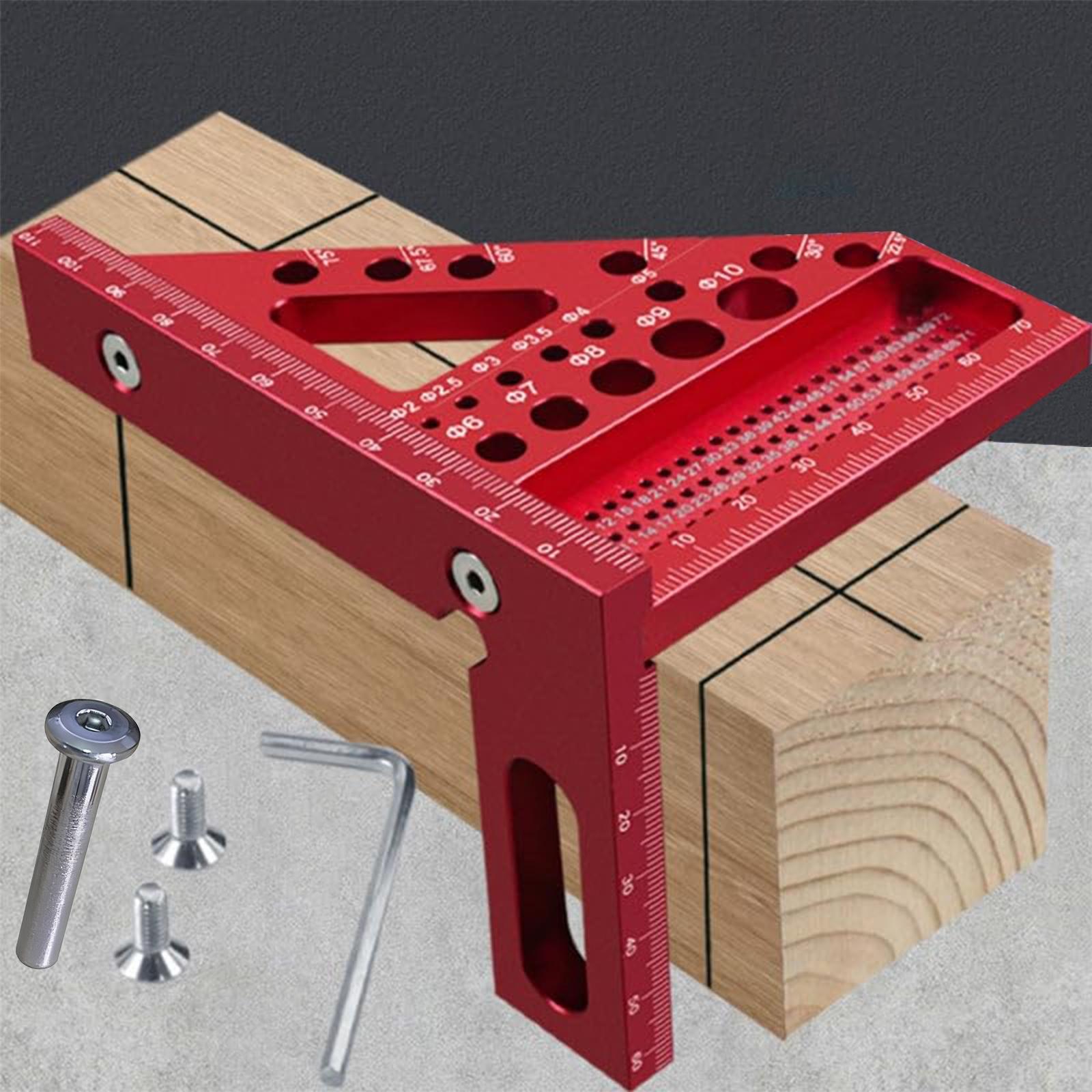 Precision Premium Versatile Multi-Angle Carpenter Square Measuring Ruler for Woodworking, Engineering, and Construction, 3D Multi-Angle Measuring Ruler - Small Carpenter Square Woodworking Tool, Triangle Ruler, Woodworking Square Protractor