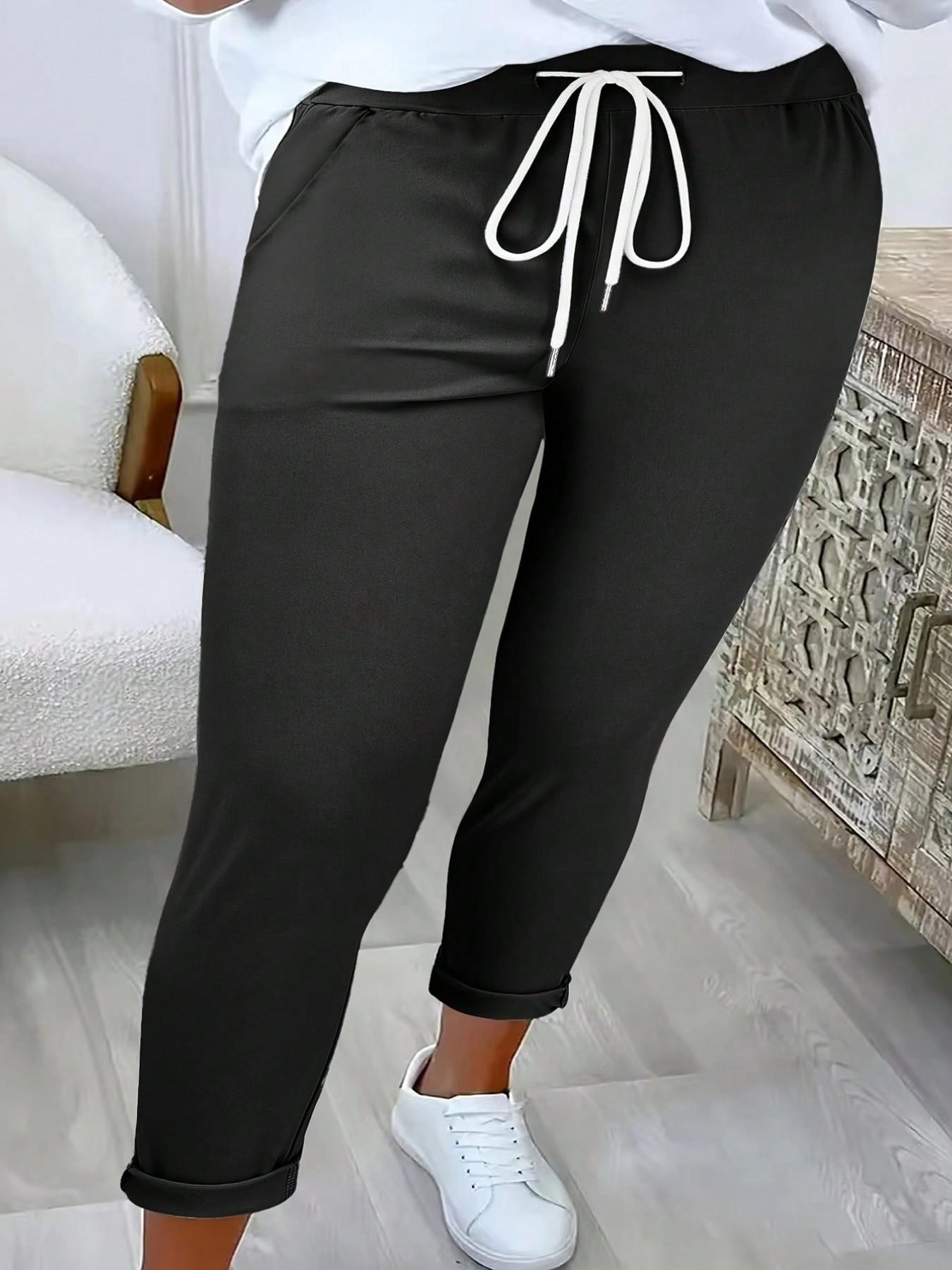Fashion plus-size women's versatile daily commuting casual pants