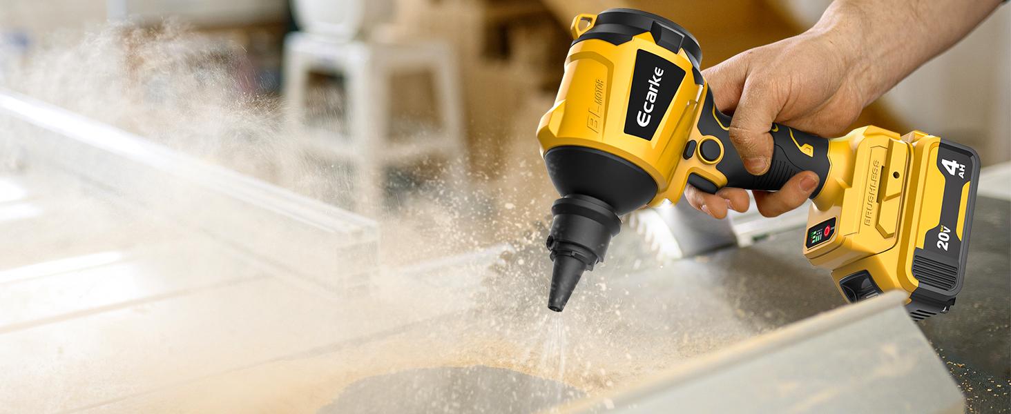 Cordless Dust Blower Comptible with Dewalt 20V Battery, 【Battery NOT Included】, Leaf Blower Brushless Handheld Blower Sawdust Blower 447 MPH/39 CFM for Garages, Sawmill Room, Workshop Clean