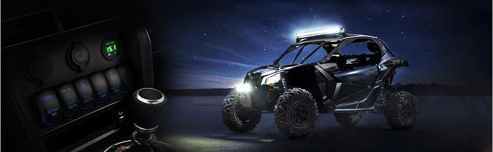 Nilight LED Digital Display Voltmeter Panel 12VDC Waterproof Digital Round Panel Volt Tester Gauge for Boat Marine Vehicle Motorcycle Truck ATV UTV vehicle lighting led cardisplay flexible leddisplay led display