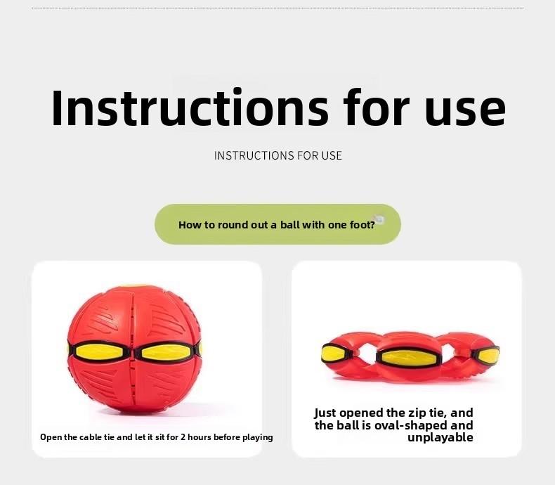 Dog toy - Self-amusement boredom relief elastic ball - Magic flying disc - Deformable ball - Footed ball - Educational toy - Outdoor sports ball