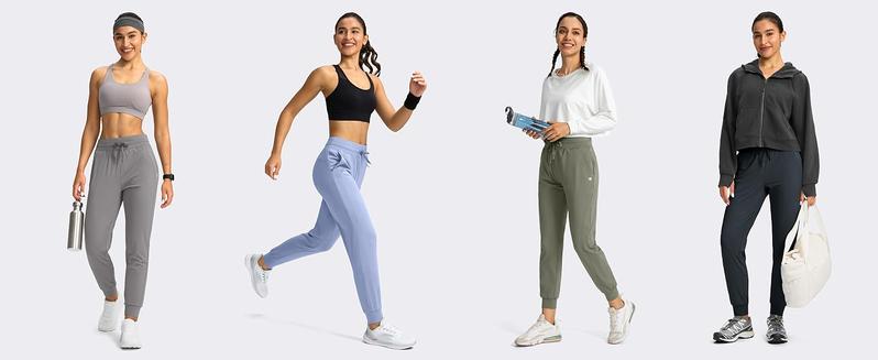 G Gradual Women's Joggers Pants with Zipper Pockets High Waisted Athletic Tapered Sweatpants for Women Workout Lounge Outdoorfun