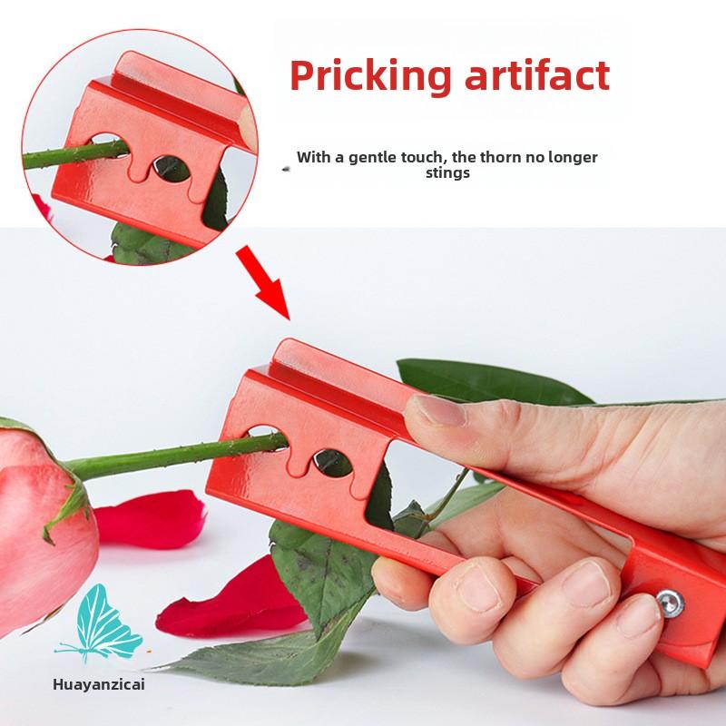 Metal Rose Thorn Remover, Garden Thorn Stripper Tool, Florist Thorn Cutter for Rose & Flower Stem