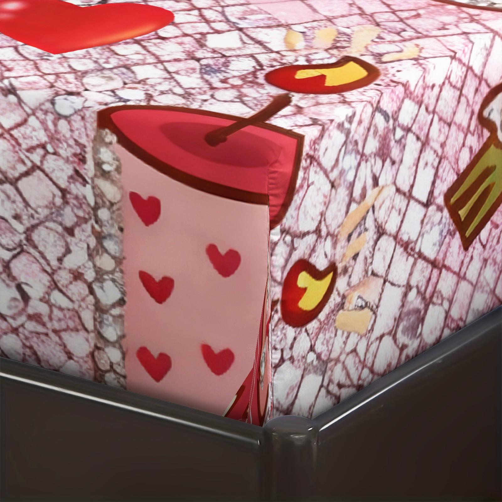 Sparkling Diamond Texture Slogan Print Fitted Sheet Set, Sweet Light Pink Bedding Set, Decorative Bedsheet Sets, Durable Soft Microfiber Bedding, Sweet Colors, Perfect for Room Decoration, 3Pcs Includes Two Pillowcases