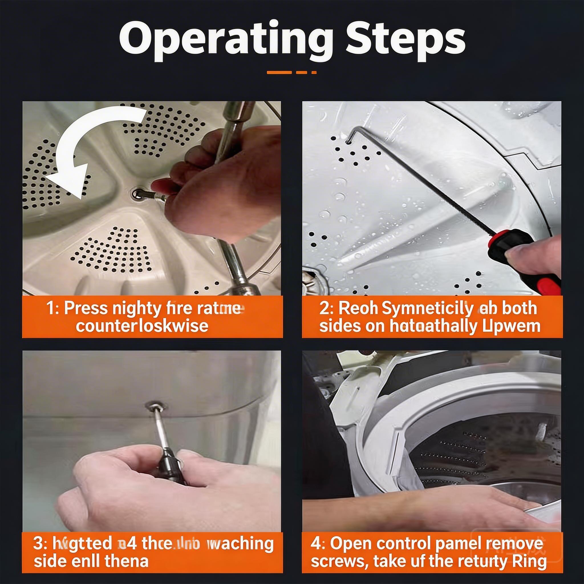 Top Load Washing Machine Disassembly Tool Kit, Inner Drum Cleaning Accessories, Wrench Pull Hook, Home Use Specialized Tools