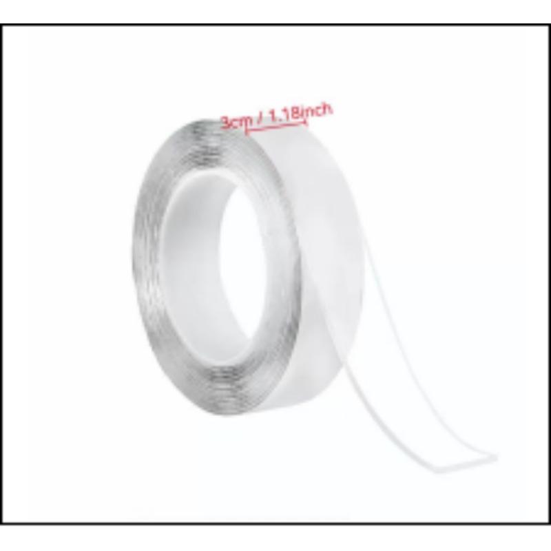 English Super strong adsorption power strong double-sided nano tape - strong adhesion, reusable, suitable for various scenarios such as handicrafts, Christmas decorations, etc. - fits all surfaces, an essential multi-functional tape