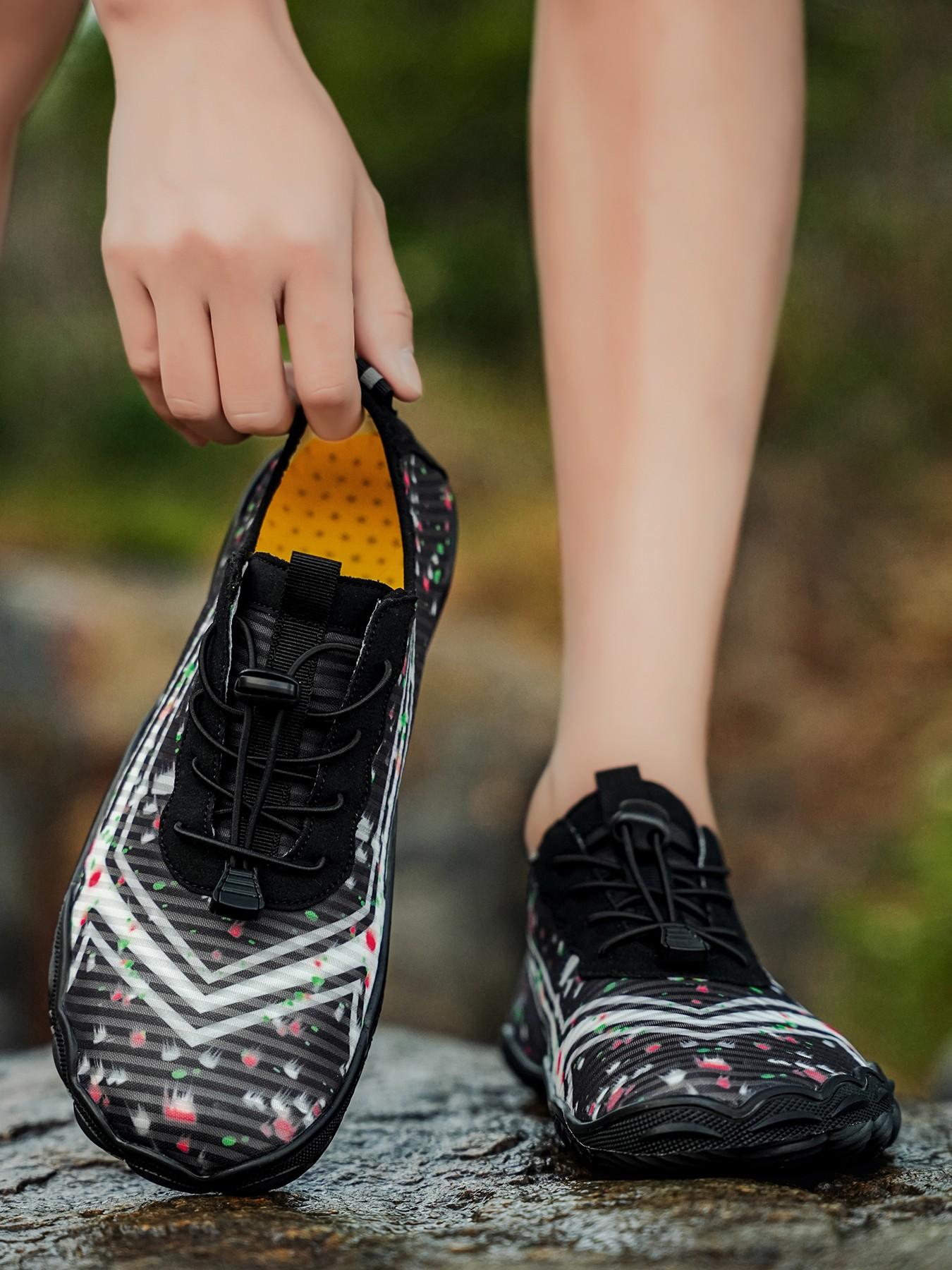 Trendy Printed Beach Shoes, Couple Quick-Dry Breathable Hiking Shoes, Soft Sole Anti-Slip Durable Water Shoes, Surfing Snorkeling Versatile Shoes