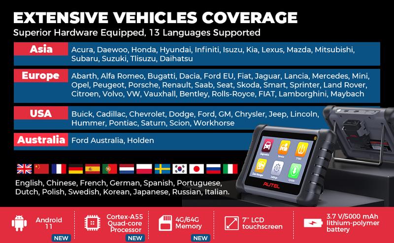 Autel MaxiCOM MK808S-TS Bidirectional Scanner: All-in-one TPMS Tool of MaxiCheck MX808S-TS, MK808 BT Pro, TS608 with TPMS Programming Relearn, 28 Service, Active Test, Android 11, FCA Autoauth Autel MaxiCOM MK808S-TS Bidirectional Scanner: All-in-one TPMS Tool of MaxiCheck MX808S-TS, MK808 BT Pro, TS608 with TPMS Programming Relearn, 28 Service, Active Test, Android 11, FCA Autoauth