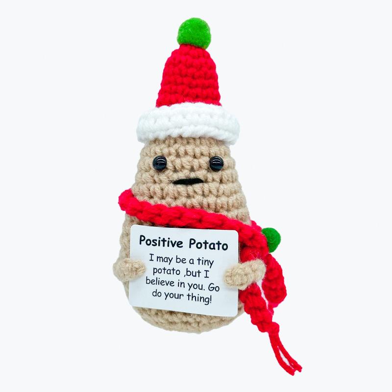 Rainbow crochet potato doll, soft emotional support toy, quirky positive energy emoji pack, cute home and office decor gifts suitable for Christmas, Valentine's Day, Halloween, Easter, and Children's Day gifts