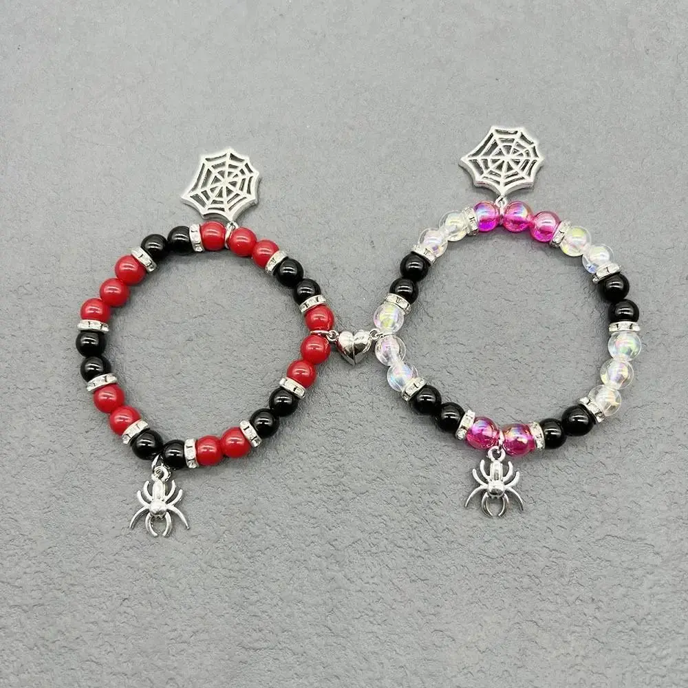 Spider Matching Friendship Bracelets For Couples Spider Charm Bracelets Magnetic Friendship Bracelets For 2 Halloween Bracelets