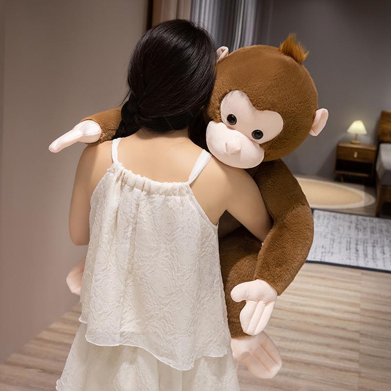 40cm-80cm Big Size Lovely Lifelike Sitting Monkey Plush Toys Soft Stuffed Monkey Doll Cute Animal Doll For Children Home Decor