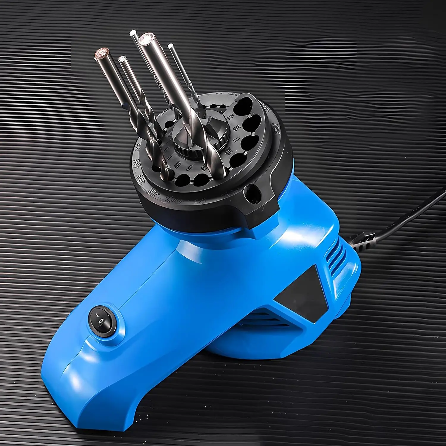 GJANSH 95W Drill Bit Sharpener, Electric Drill Bit Sharpener For All Bits(1/8''- 15/32''), Twist Drill Bit Sharpener Grinder, Portable Home Use Drill Bit Sharpener Machine, 130° Standard Drill Bits