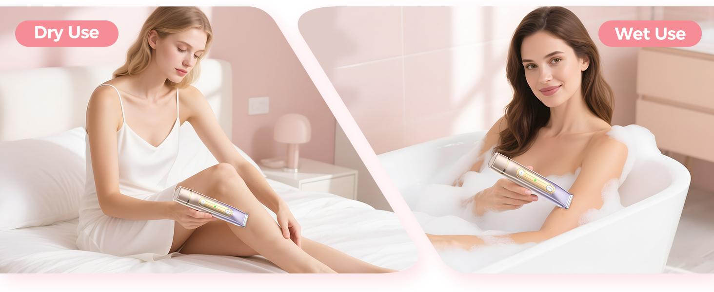 Electric Bikini Trimmer for Women, 1 Set Rechargeable 2 in 1 Body & Facial Hair Removal, Waterproof Wet & Dry Use Trimmer for Women