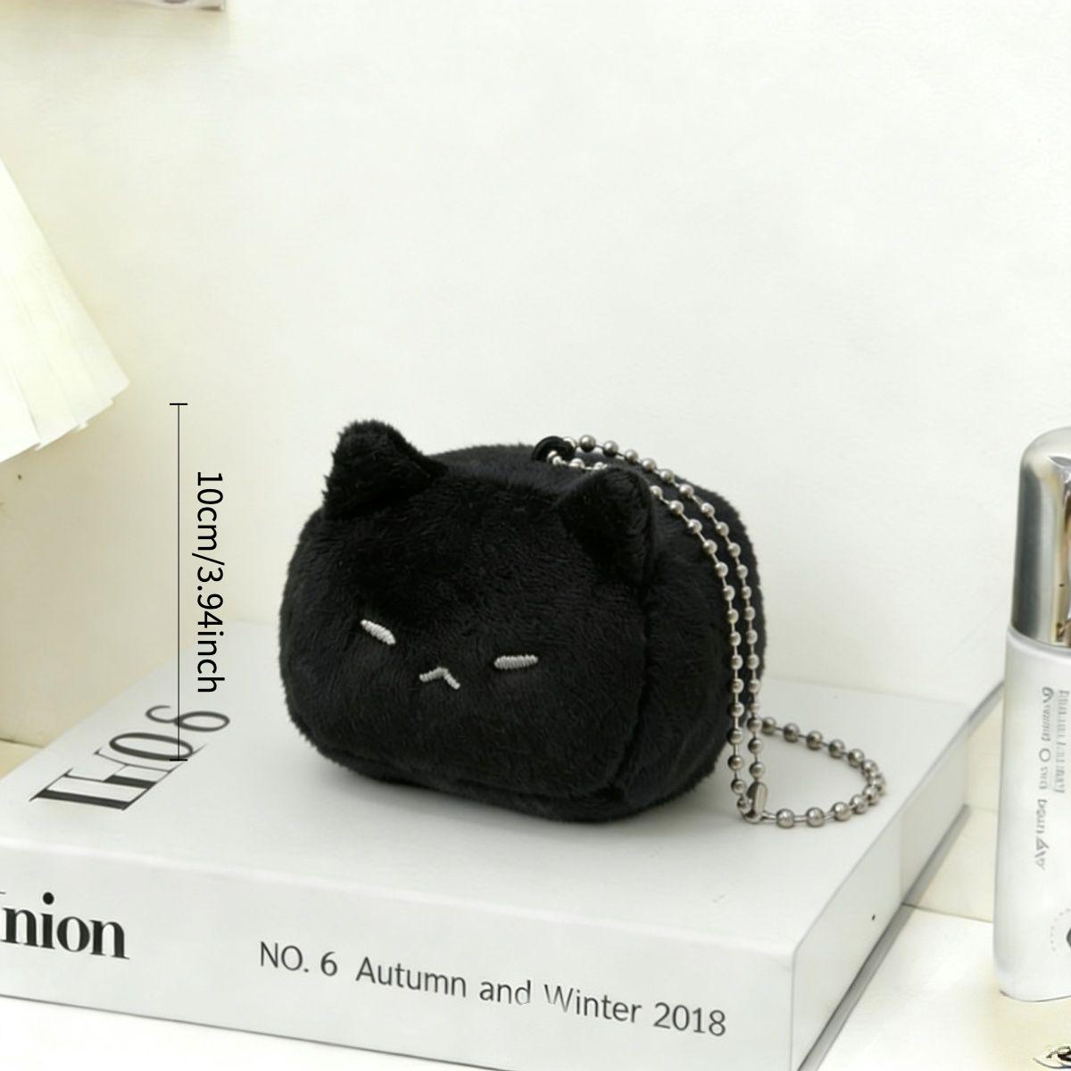 Cute Cat Plush Keychain,Soft Fluffy Kitten Pendant,Cartoon Mini Stuffed Animal Charm,Adorable Fashion Bag Ornament,Creative Sweet Doll Hanging Decor,Girls Daily Accessory Gift