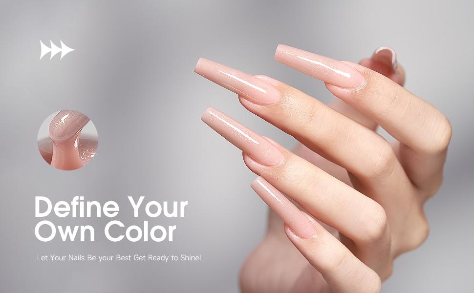 Tricolor Fish 35g Jelly Nude Pink UV Builder Gel - Single Item Salon Nail Care, Easy Application, Repair, Durable, Long-Lasting Glossy Shine for Nail Extensions & Natural Look,summerwins
