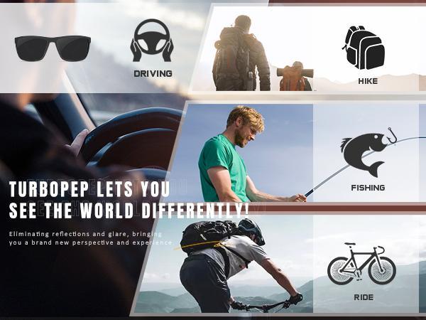 TURBOPEP 3 Pairs Simple Sunglasses For Fishing,Unisex Polarized Glasses, Square Sunglasses,Lightweight Frame Sun Glasses with UV Protection, Travel Accessories gafas de Springtok