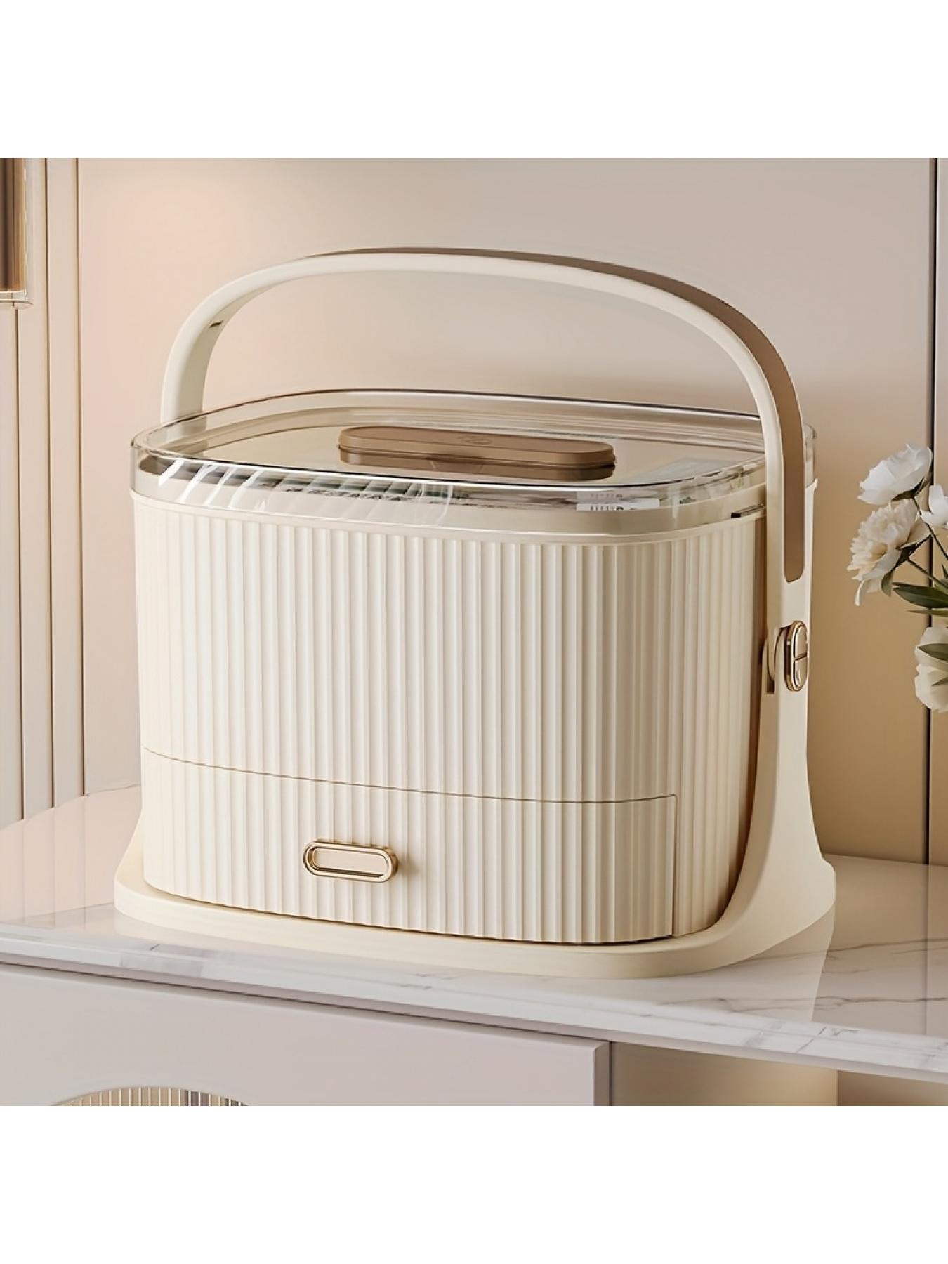 Hardware Thickened Large Clear Storage Box, Dustproof Flip Lid Organizer for Home Office Storage