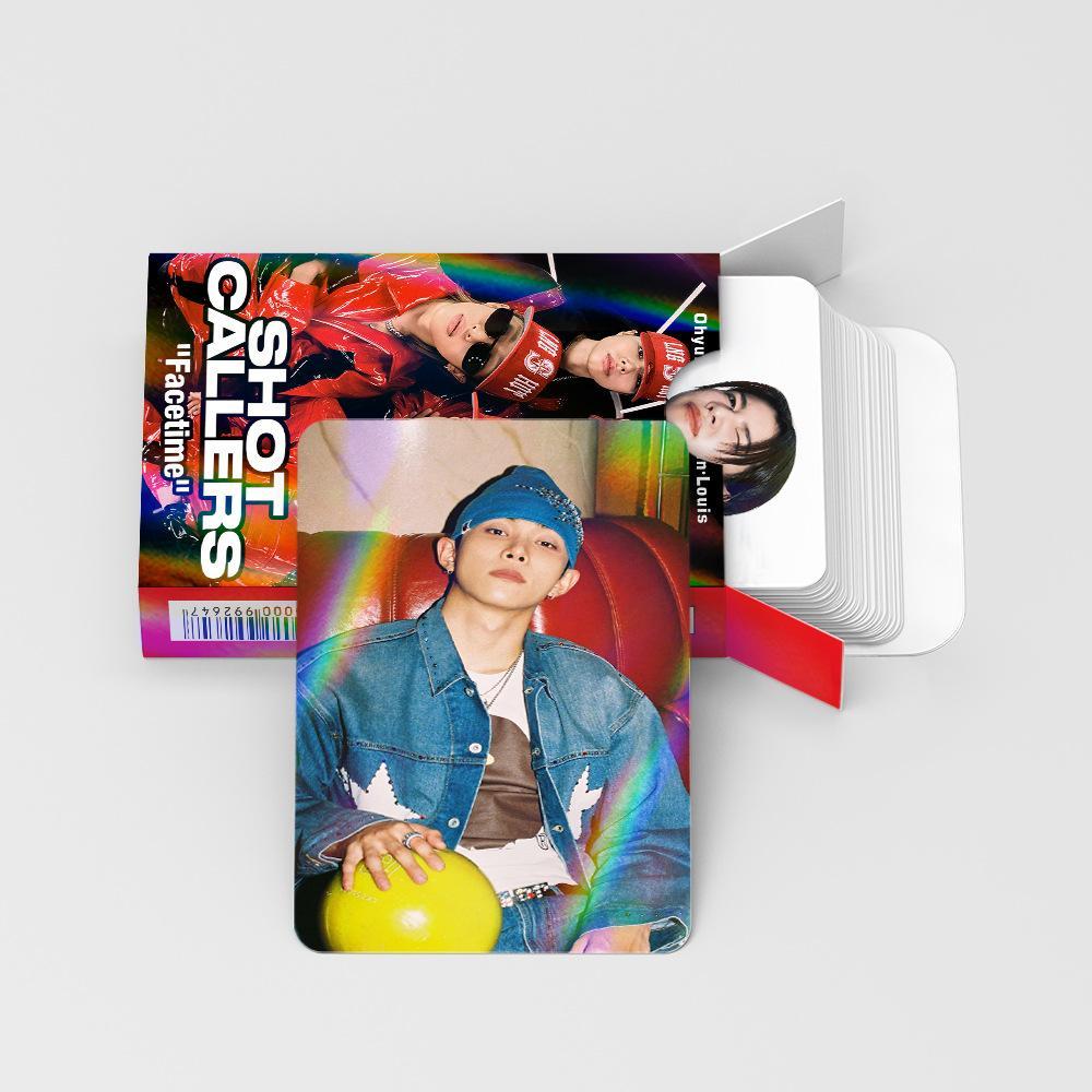 30PCS NEW KPOP LNGSHOT Facetime Louis Ohyul Ryul Woojin debut album SHOT CALLERS photocard holographic cards laser flash cards