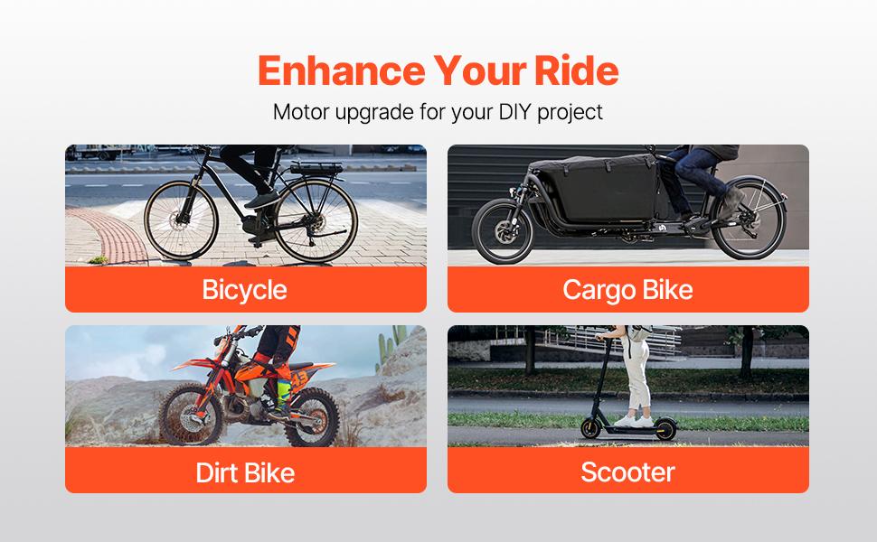fathersdaygift VEVOR 1800W Electric Brushless DC Motor Kit - 48V 4500rpm Motor with Upgraded Speed Controller and Foot Pedal Throttle Kit for Go Karts E-Bike Motorcycle Scooter DIY