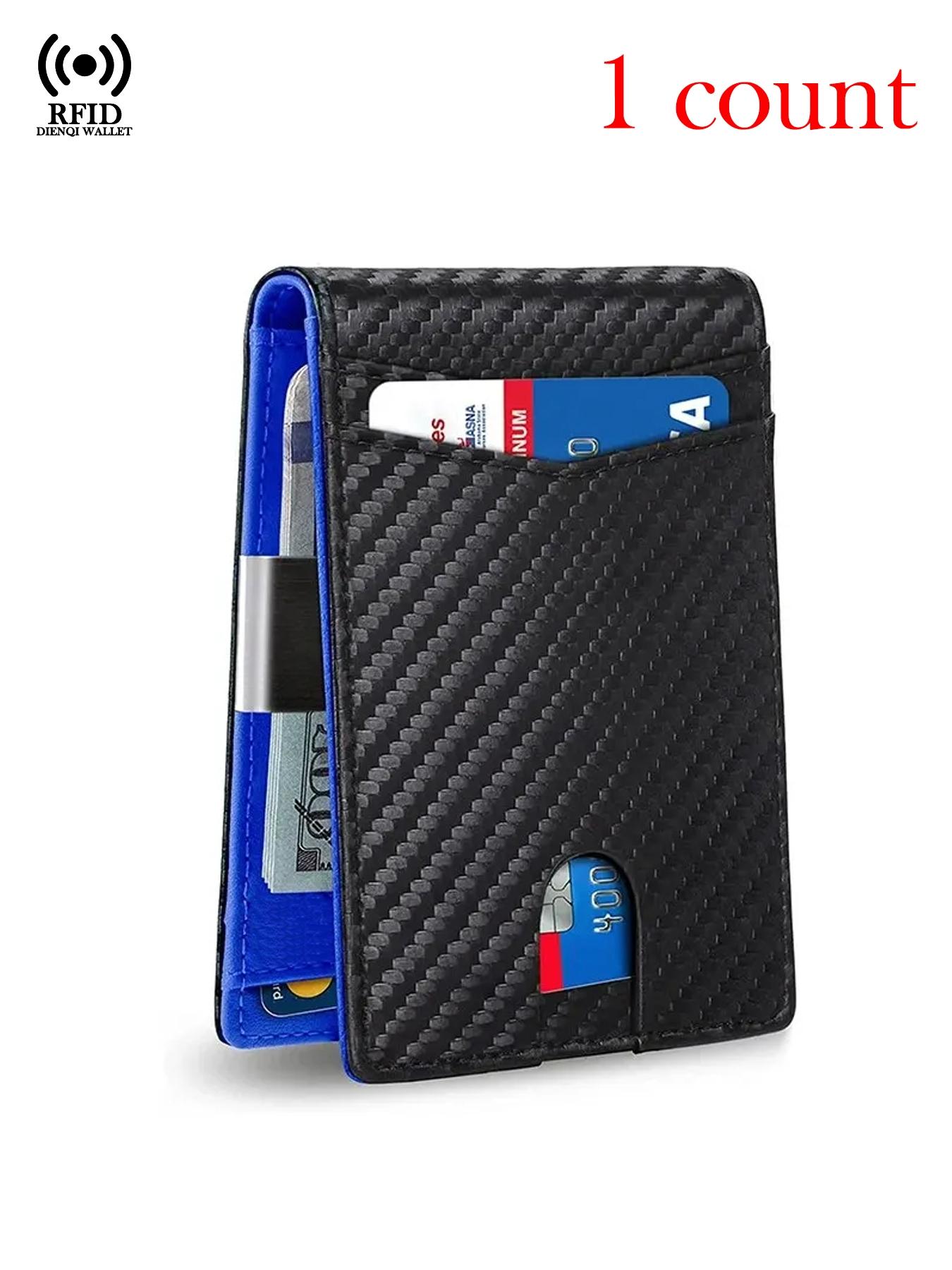 RFID-Blocking Credit ID Card Holder Luxury Anti Theft Wallet Men with 12 Card Slots Carbon Fiber Minimalist Wallets Cardholder Card Case, Father's Day Gift