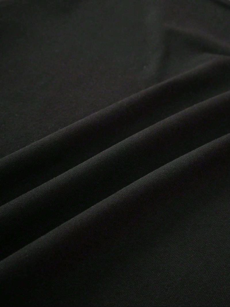 Women's Casual Knitted Shoulderless Long Sleeve Top, Slim-Fitting Plain Design, Perfect for Vacation and Commuting, Fall & Winter Fashion