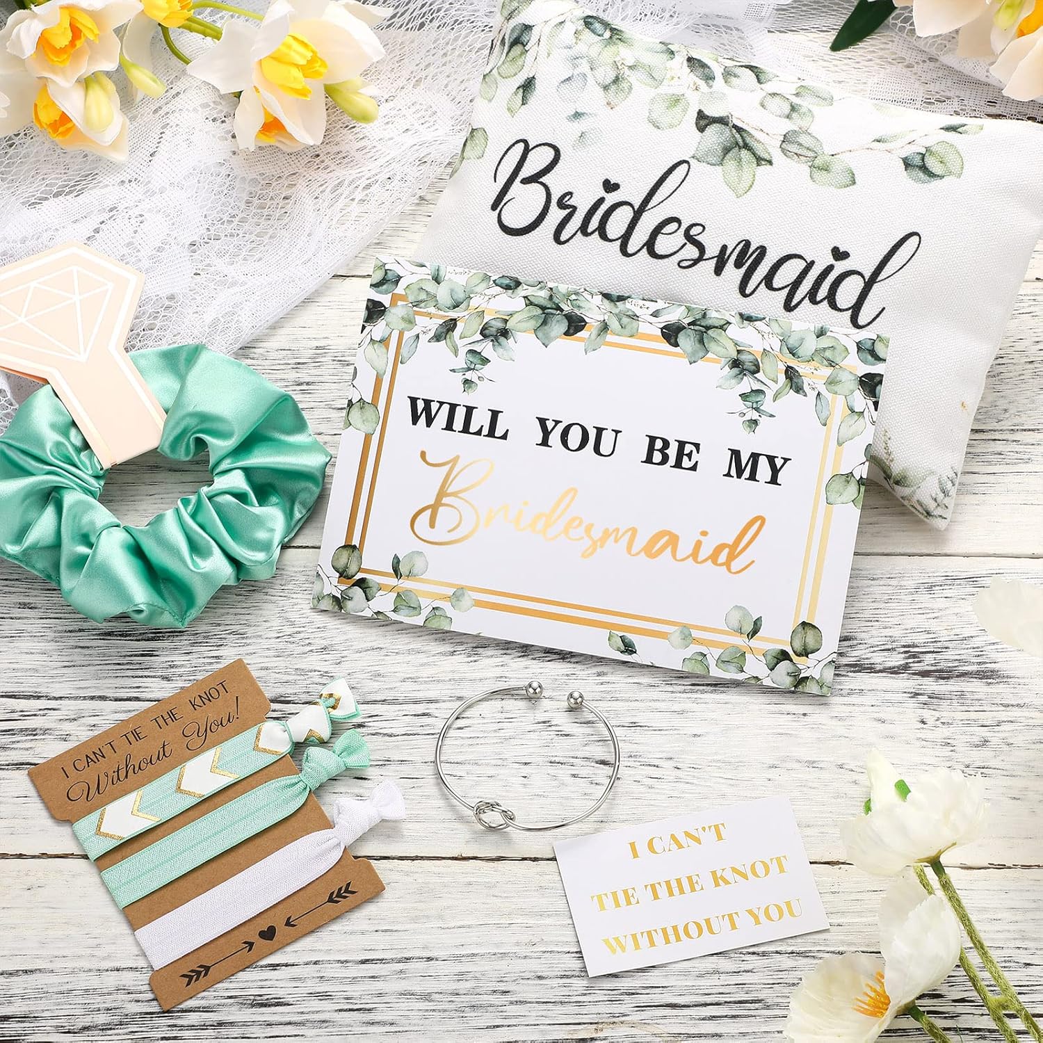9 count Bridesmaid Proposal Gifts Sets Will You Be My Bridesmaid  Maid of  Box Include Champagne Glass Makeup Bag Bracelet for Engagement Wedding Bachelorette Party (Bohemian)