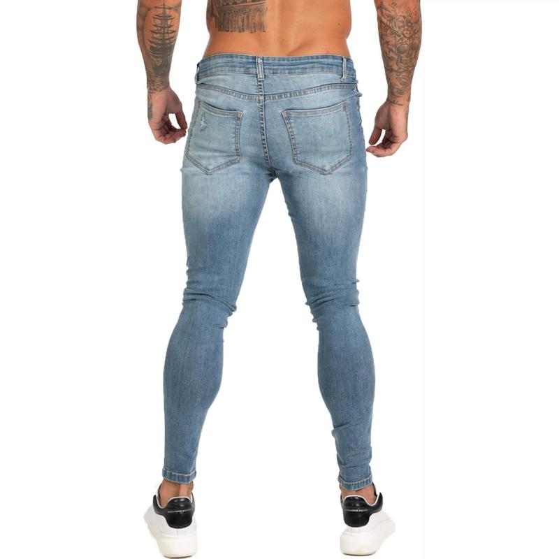 GINGTTO Men Skinny Jeans Slim Fit Stretch Elastic Waist Denim Pants