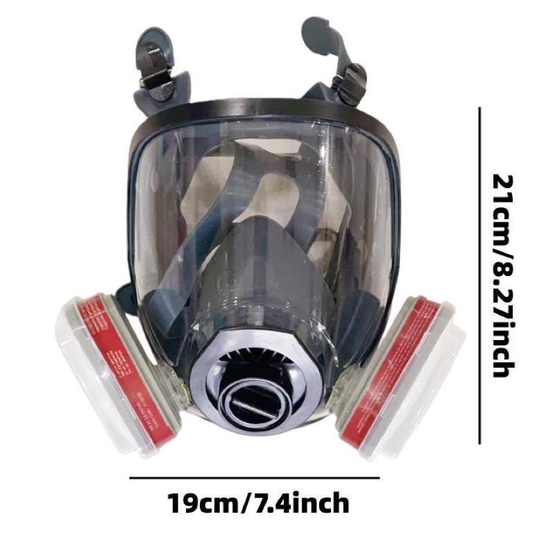 Silicone Upgrade Reusable Full Face Mask with Filter Box Anti-Toxic Protective Mask Set, 17-In-1/19-In-1, Protects Against Toxic Gases, Dust, Chemicals, Ideal for Painting, Sanding, Industrial Work