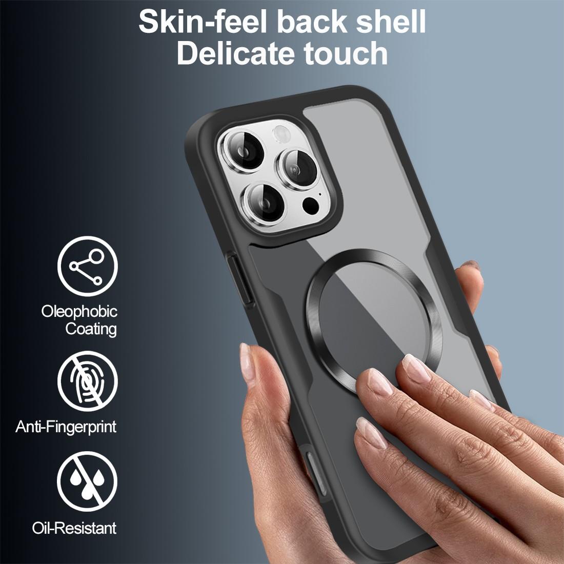 Screen Full Coverage Silicone Case, Ultra-Thin Transparent Magnetic Charging, Anti-Fingerprint Drop Proof Scratch Protection for iPhone