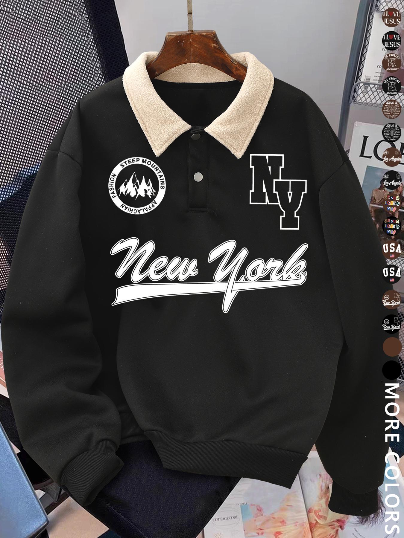 Men's Y2K Autumn Winter Thickened Retro British Style Aesthetic Lamb Wool Collar Polo Shirt, Unisex Casual Fashion, All Seasons Wear