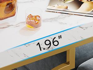 LITTLE TREE Narrow Side Table White Gold Side Table C Shaped End Table Modern Bedside Table Small Side Table for Couch, Sofa Table with Metal Frame for Living Room