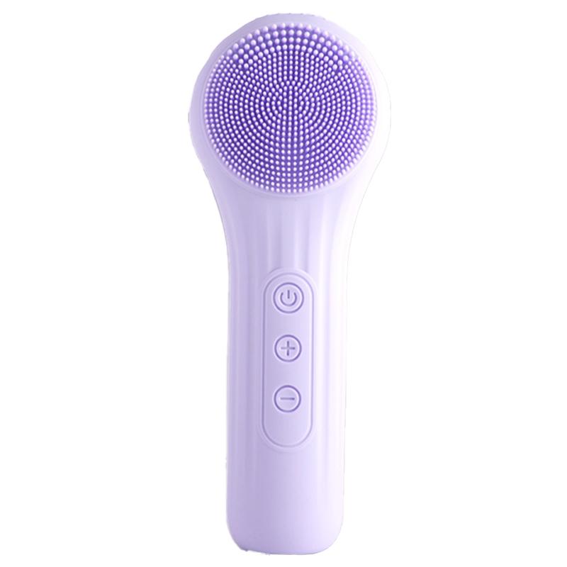 Electric sonic facial cleansing brush, facial cleanser tool, facial exfoliating brush, silicone purple brush for cleansing mousse, gentle facial cleansing tool, skin care tool, multiple colors available