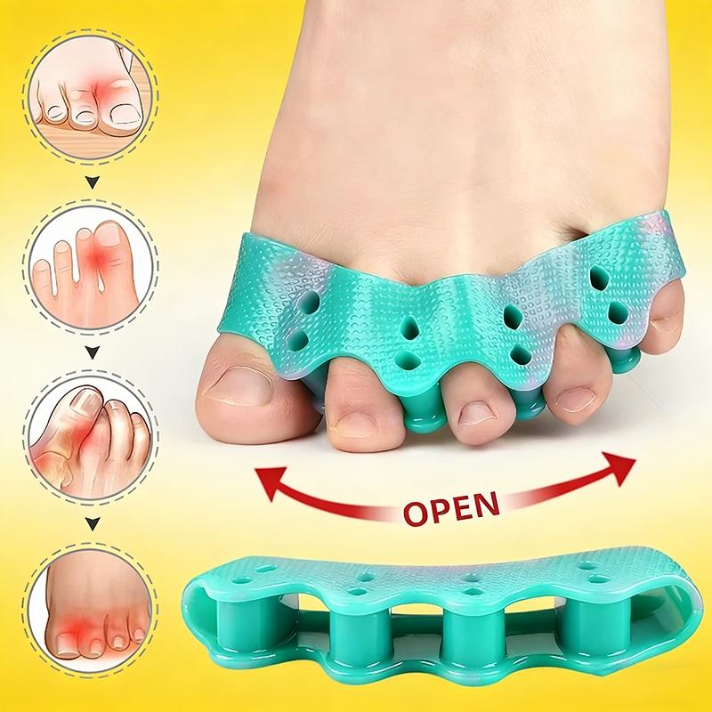 Five-Hole Toe Spreader Cushion, Colorful Toe Separator for Hallux Valgus & Overlapping Toe Relief