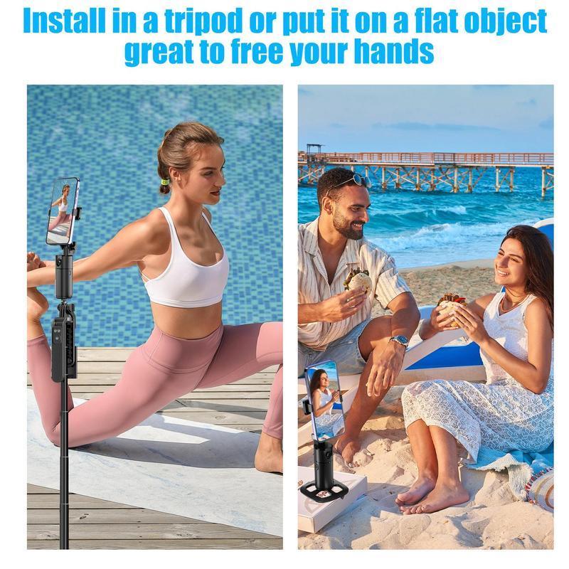 5 in 1 Face Tracking Gimbal with 70 Inch Tripod, Wireless Selfie Remote, Fill Light, 360 Degree Rotating Stabilizer for Video and Photography, Smartphone Vlogging Kit