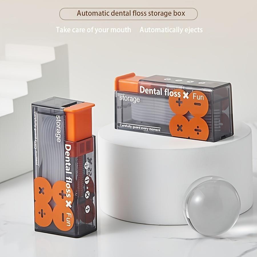 Portable Dental Floss Dispenser, Stylish Lighter Design, Automatic Toothpick Holder, Ideal for Home and Travel Use