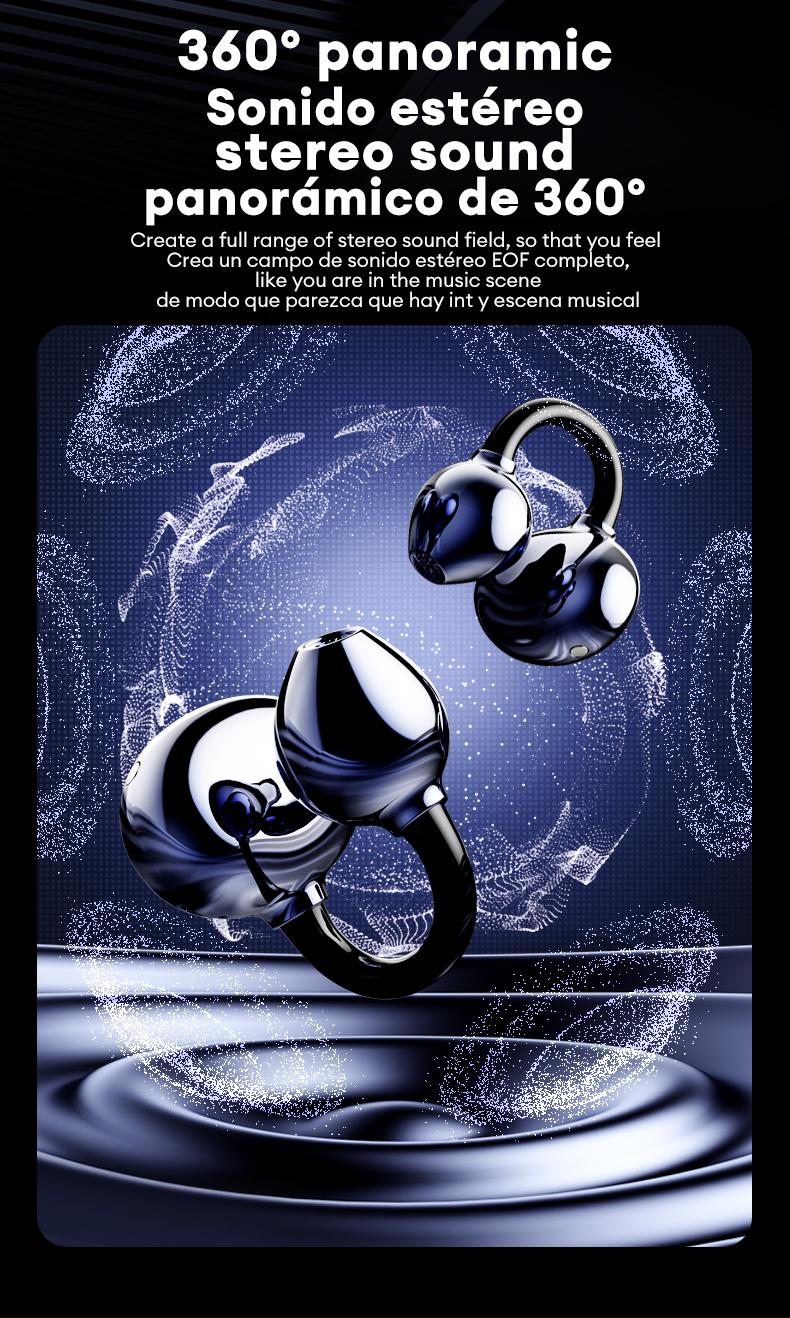 Transformers TF-T83 Clip-on Design Bluetooth 5.4 Earphones, Powerful Sound Effects for Music & Phone Calls, Wireless Gaming Headset Compatible with Various Systems