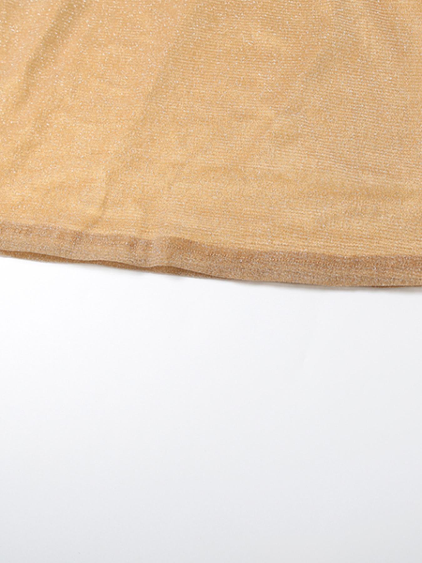 Three-piece Set Women's Glitter Set, Sexy Solid Color Bra & Skirt & Tank Top Set, Ladies Summer Clothes for Party Club, Womenswear